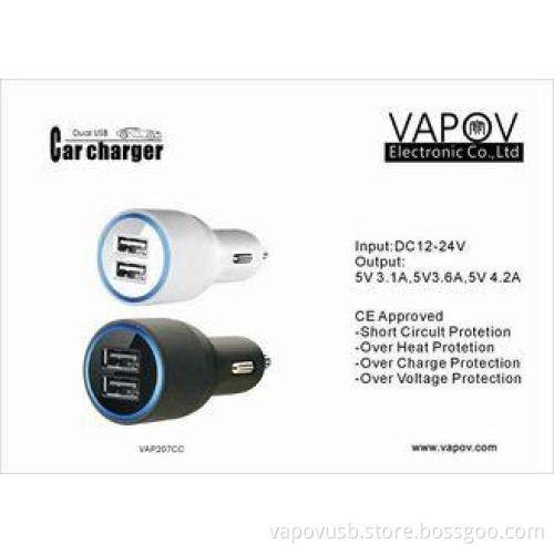 4.8A Intelligent 2 port USB Car Charger Samsung, Android a